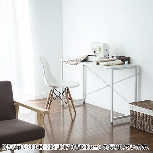シンプルワークデスク 幅60cm 奥行45cm ホワイト / 100-DESKF014