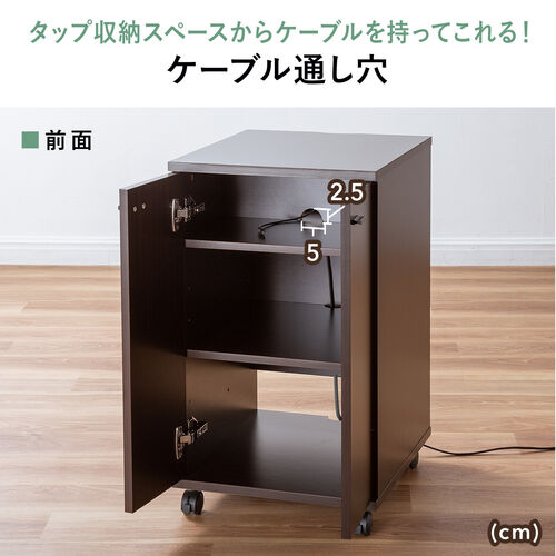 プリンタスタンド 木製 キャスター 扉付 ケーブル配線 ルーター プリンタスタンド 木製 キャスター 扉付 ケーブル配線 ルーター