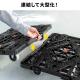 【アウトレット】平台車 連結 キャスター付 耐荷重80kg 積み重ね可能 ブラック