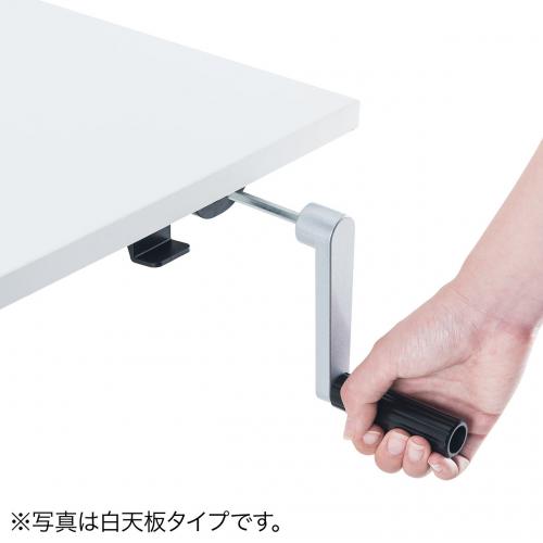 スタンディングデスク(手動昇降式・座りすぎ防止・幅140cm・奥行70cm・ブラックフレーム・濃い木目天板・ブラウン天板) /  102-ERD0102BKKM【デスクダイレクト】