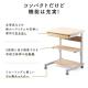 パソコンラック 幅55cm 奥行48cm 収納棚 ゴムキャスター付き ブラック