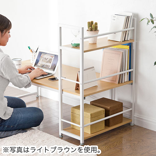 【ホワイト】H型PCデスク ロータイプ一体型ラック付きデスクワークデス木製 新品登場】【ホワイト】H型PCデスク ロータイプ一体型 ラック