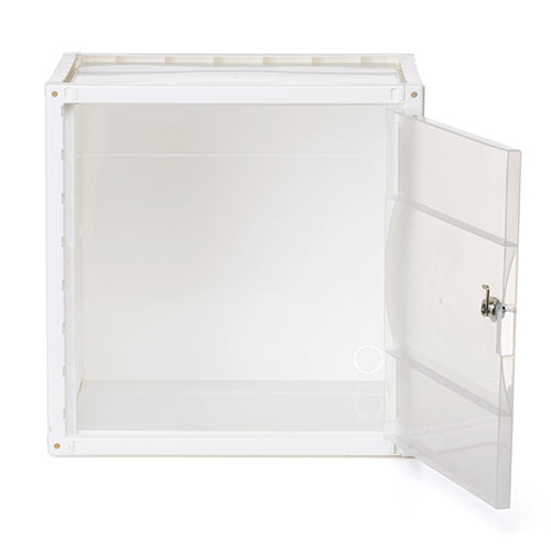 プラスチックロッカー ロッカー 連結可能 鍵付 樹脂ロッカー プラスチックロッカー4個セット(樹脂製セキュリティーボックス・鍵付き