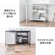 デスクワゴン 棚板とトレーを組み替えできる 幅60cm 奥行30cm 高さ64cm ブラック