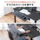 デスクエクステンダー 幅70cm 奥行25cm 折りたたみ式 クランプ固定 ブラウン