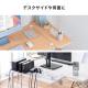デスクエクステンダー 幅70cm 奥行25cm 折りたたみ式 クランプ固定 ブラウン