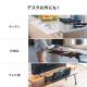 デスクエクステンダー 幅70cm 奥行25cm 折りたたみ式 クランプ固定 ブラウン