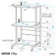 【アウトレット】業務用パソコンラック(W650×D605×H1200mm)