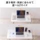 折りたたみ式ローデスク 幅70cm 奥行40cm 高さ40cm ホワイト