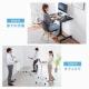 【アウトレット】スタンディングデスク 上下昇降デスク ガス圧昇降 電源不要 昇降幅40cm 幅75cm 奥行50cm 腰痛軽減 ホワイト