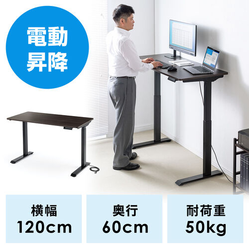 届いた状態で開梱もしていません電動昇降デスク　幅120cm 奥行き60cm 高さ73～123cm