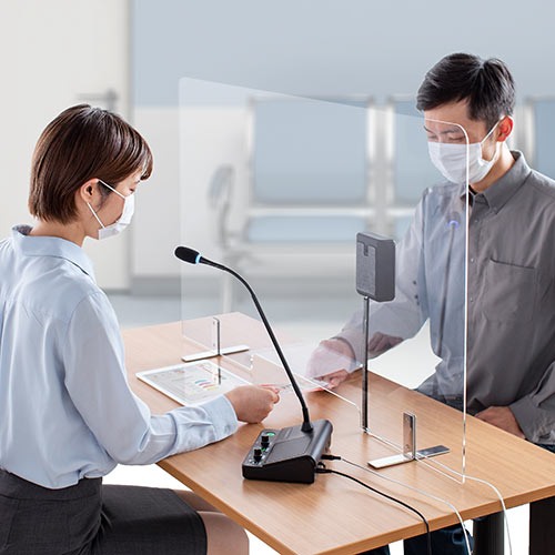 アウトレット】窓口業務マイクシステム 双方向 受付 パーティション