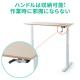 スタンディングデスク(手動昇降式・幅140cm・奥行70cm・木目調)