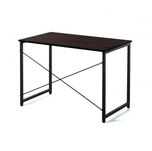シンプルワークデスク 幅100cm 奥行60cm ブラウン / 100-DESKF003BR