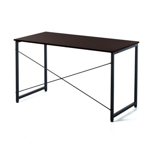 シンプルワークデスク 幅120cm 奥行60cm ブラウン / 100-DESKF004BR