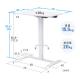 充電式 電動昇降デスク ホワイト