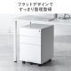 デスクワゴン 3段 幅39cm 奥行45cm 高さ60cm 鍵付き スチール製 ブラック