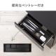 デスクワゴン 3段 幅39cm 奥行45cm 高さ60cm 鍵付き スチール製 ブラック