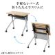 【アウトレット】折りたたみデスク 幅75cm 奥行45cm キャスター付き 木目 ライトブラウン