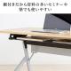 【アウトレット】折りたたみデスク 幅75cm 奥行45cm キャスター付き 木目 ライトブラウン