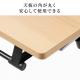 【アウトレット】折りたたみデスク 幅75cm 奥行45cm キャスター付き 木目 ライトブラウン