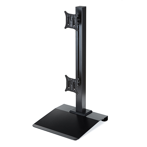 【アウトレット】スタンドモニターアーム(置き型液晶アーム・デュアルアーム・上下2面・耐荷重10kg)