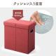 【アウトレット】折りたたみ 収納スツール 座面取り外し可能 耐荷重60kg 布張り グレー