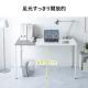 【アウトレット】ワークデスク 幅120cm 奥行60cm 大理石調 ホワイト