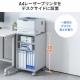 プリンター台 高さ70cm 幅40cm 奥行40cm 耐荷重100kg キャスター付き