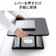 リフトアップデスク 卓上 スタンディングデスク バネ圧昇降 幅68cm 高さ調整4.5~39.5cm ブラック