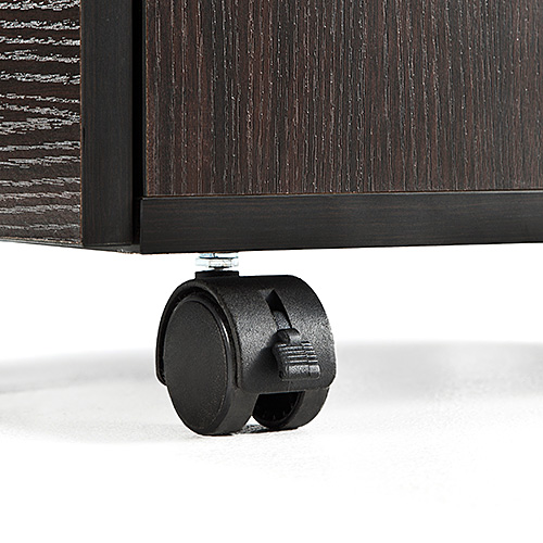 デスクワゴン 木製 キャスター付 3段 A4ファイル収納 デスク