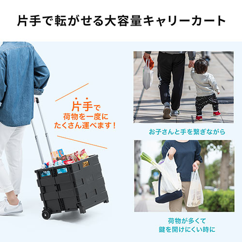 折りたたみキャリーカート(コンテナキャリー・折りたたみ式・43