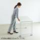 【アウトレット】キャスター付きシンプルデスク(幅120cm・奥行60cm・高さ70cm・ホワイト)
