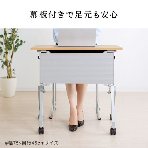 折りたたみデスク ホワイト*4 折りたたみデスク ホワイト*4 パンチングボード付き 折りたたみデスク