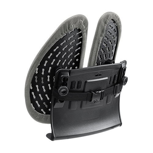 ランバーサポート グレー 腰枕 背もたれ 人間工学 姿勢矯正 椅子用 車