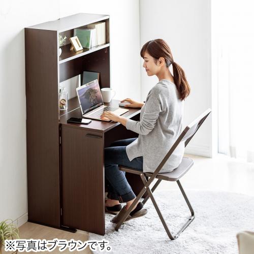 薄型 折りたたみ椅子 4脚セット ブラック / 150-SNCH006BK【デスク