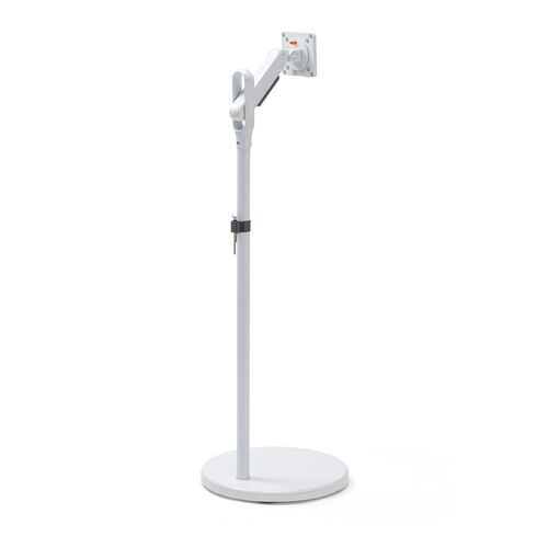 モニタースタンド （床置き・キャスター付）シルバー キャスター付きで移動ラクラク「床置きモニタースタンド