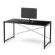 【アウトレット】シンプルワークデスク 幅140cm 奥行70cm ブラック