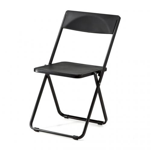 薄型 折りたたみ椅子 1脚 ブラック / 150-SNCH0061BK【デスクダイレクト】