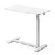 【アウトレット】サイドテーブル ガス圧昇降式 低床キャスター 幅80cm 奥行40cm ホワイト