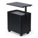 【アウトレット】昇降式デスクキャビネット キャスター付き ブラック