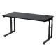 ローデスク 高さ調整6段階 高さ38cm~58cm 幅90cm 奥行45cm 電源タップ受けつき ブラック