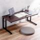ローデスク 高さ調整6段階 高さ38cm~58cm 幅90cm 奥行45cm 電源タップ受けつき ブラウン