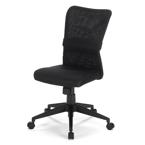 オフィスチェア メッシュ仕様 ミドルバック ブラック