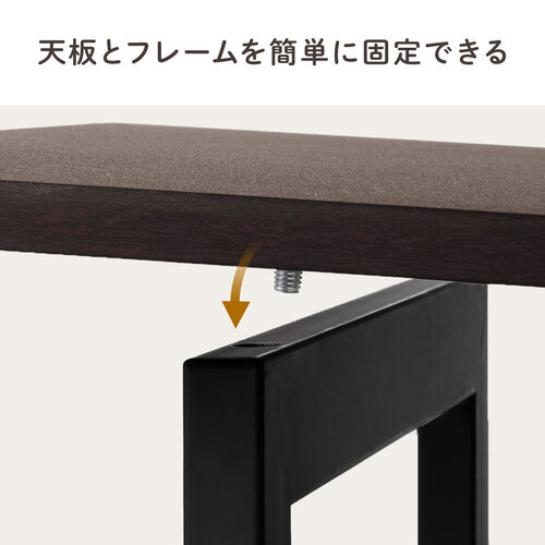 折りたたみデスク キャスター付き ライトブラウン / 100