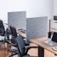 【アウトレット】デスクトップパネル クランプ式 デスクパーテーション フェルト一型 幅600mm 設置時高さ503mm ライトグレー