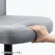 【アウトレット】オフィスチェア 事務椅子 コンパクト ランバーサポート ミドルバック キャスター付き グレー
