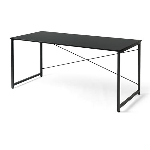 シンプルワークデスク 幅160cm 奥行70cm ブラック