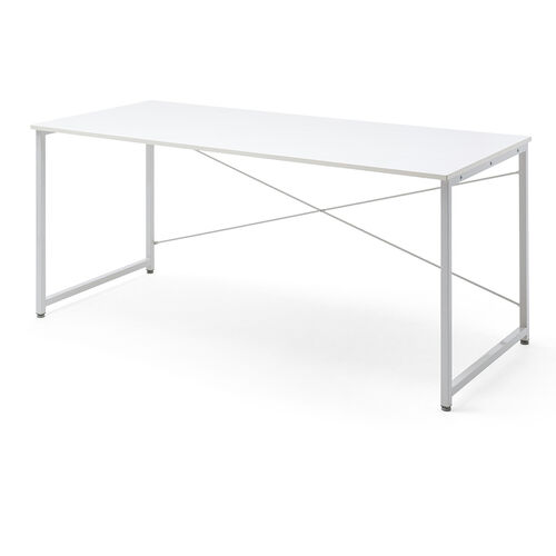 シンプルワークデスク 幅160cm 奥行70cm ホワイト
