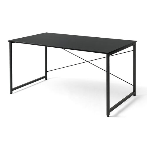 シンプルワークデスク 幅140cm 奥行80cm ブラック